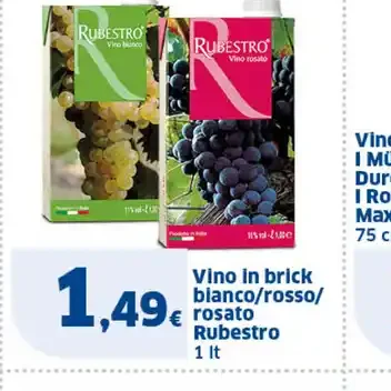 Vino in brick Rubestro
