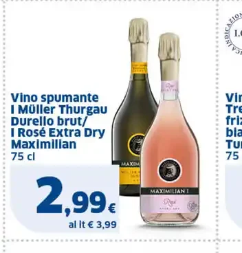 Vino spumante Müller Thurgau Durello/Rosé Maximillian