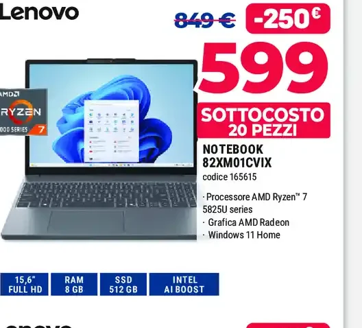 Notebook Lenovo 82XM01CVIX