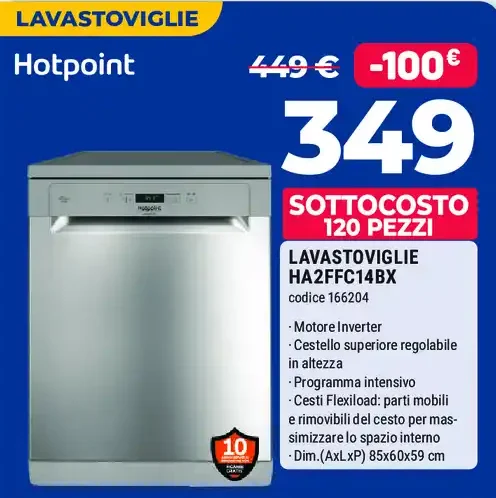 Lavastoviglie Hotpoint HA2FFC14BX