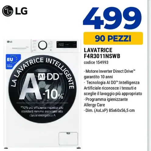 Lavatrice LG F4R3011SNWB