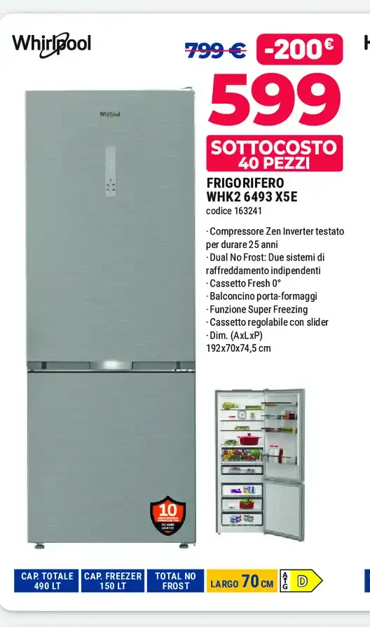 Frigorifero Whirlpool WHK2 6493 X5E