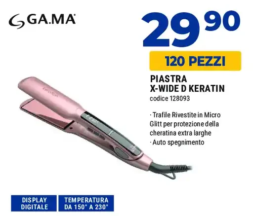 Piastra GA.MA X-Wide D Keratin