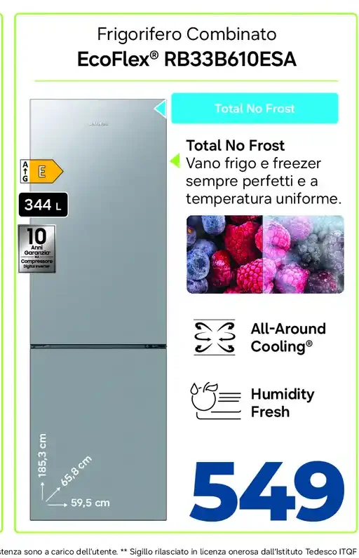 Frigorifero combinato Samsung EcoFlex RB33B610ESA