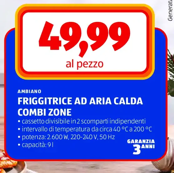 Friggitrice ad aria calda combi zone