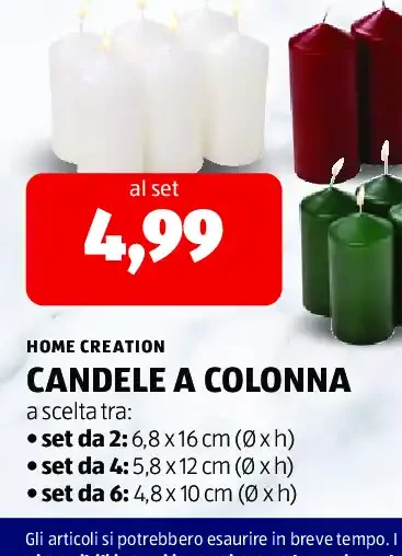 Candele a colonna