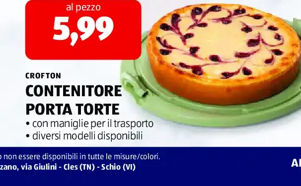 Contenitore porta torte