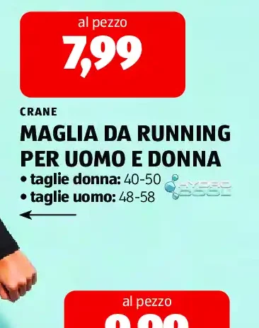 Maglia da running per uomo e donna