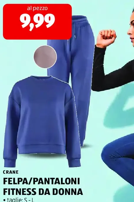 Felpa/pantaloni fitness da donna