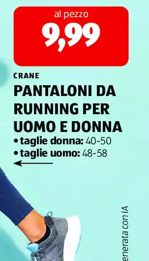Pantaloni da running per uomo e donna