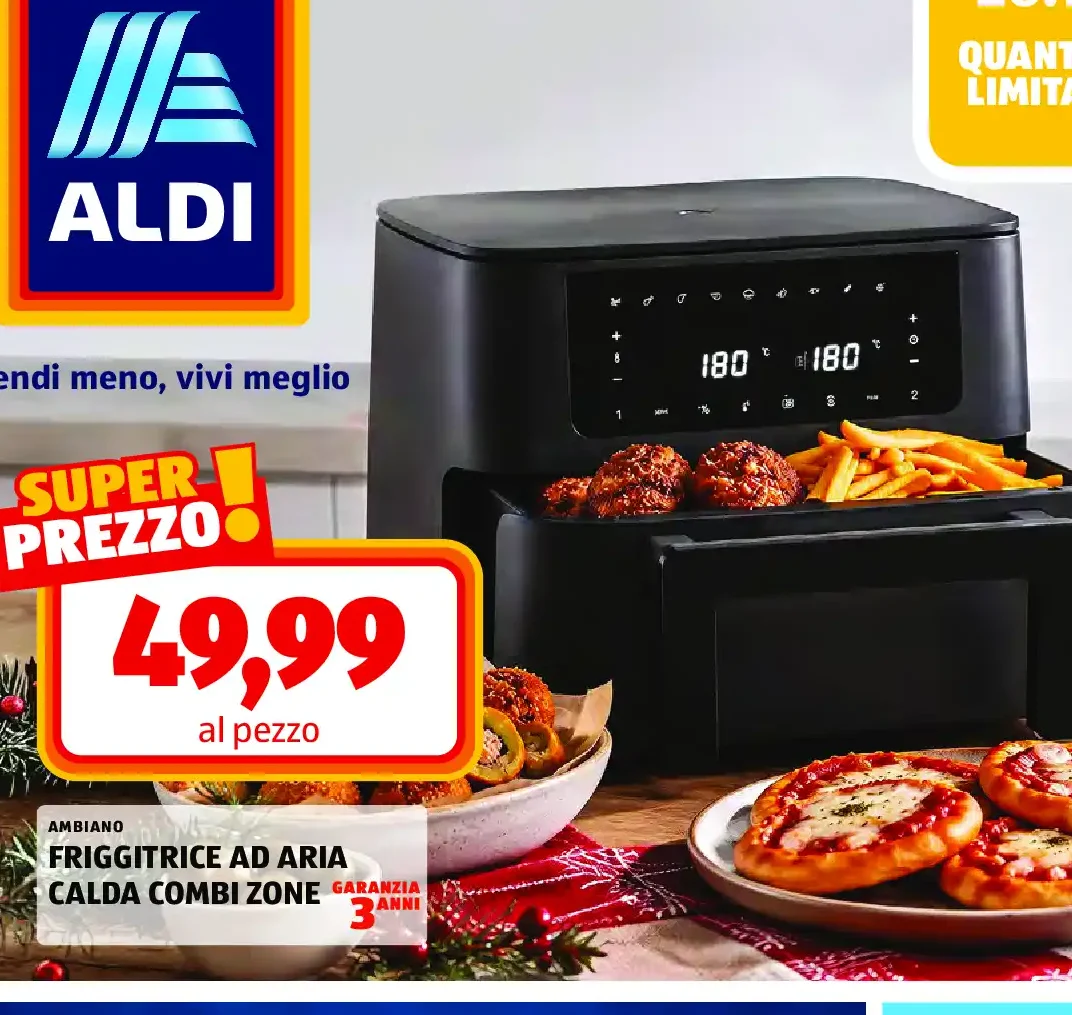 Friggitrice ad aria calda combi zone