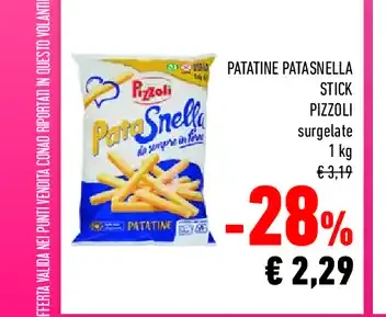 Patatine Pata Snella Stick Pizzoli