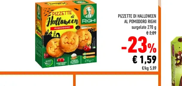 Pizzette di Halloween al pomodoro Righi