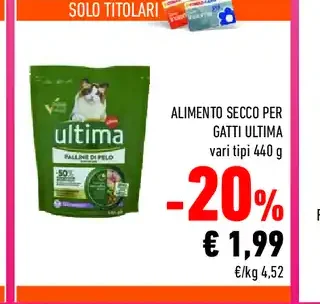 Alimento secco per gatti Ultima