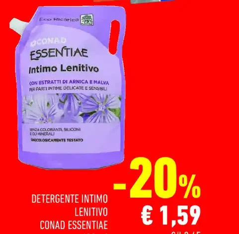 Detergente intimo lenitivo Conad Essentiae