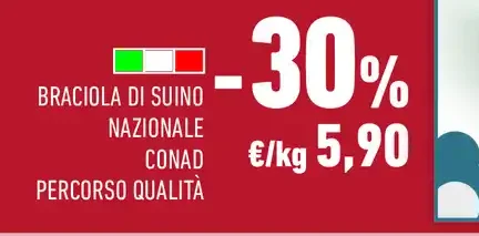 Braciola di suino nazionale Conad Percorso Qualità