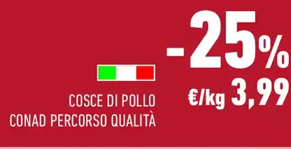 Cosce di pollo Conad Percorso Qualità