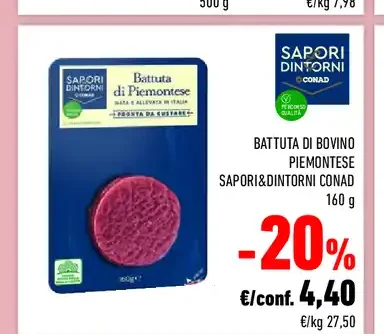 Battuta di bovino piemontese Sapori&Dintorni Conad