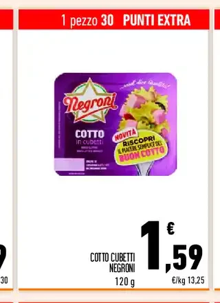 Cotto cubetti Negroni