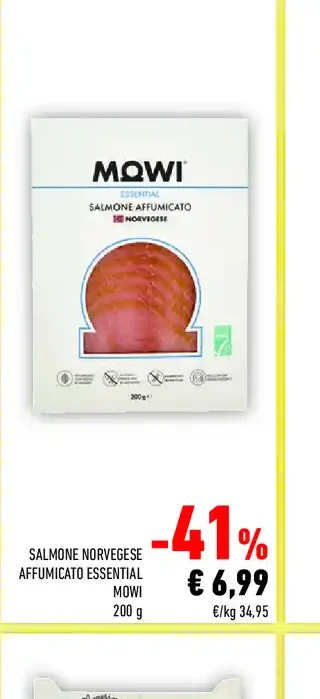 Salmone norvegese affumicato Mowi