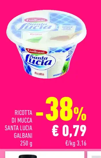 Ricotta di mucca Santa Lucia Galbani