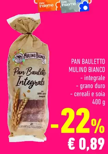 Pane Bauletto integrale Mulino Bianco