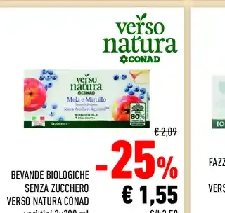 Bevande biologiche senza zucchero