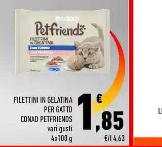 Filettini in gelatina per gatto Conad Petfriends