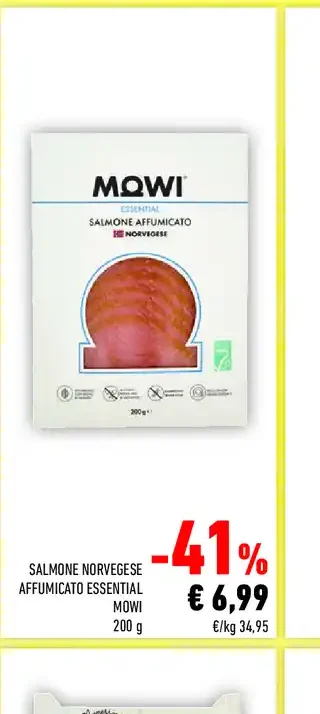 Salmone norvegese affumicato Mowi