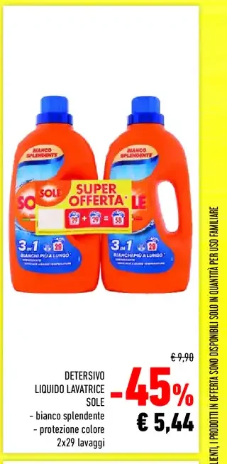 Detersivo liquido lavatrice