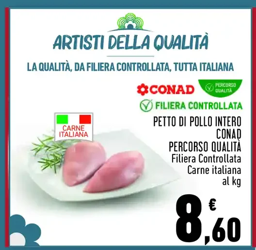 Petto di pollo intero Conad