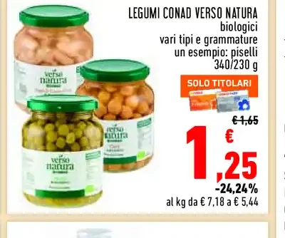 Legumi Conad Verso Natura biologici