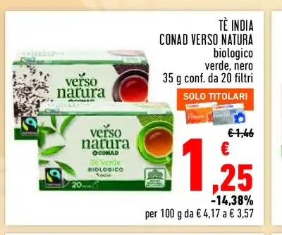 Tè India biologico Verso Natura Conad