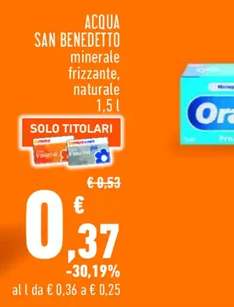 Acqua minerale frizzante San Benedetto