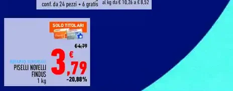 Piselli Novelli Findus