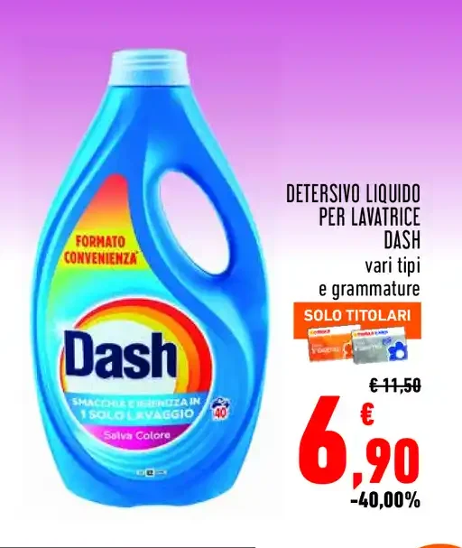 Detersivo liquido per lavatrice Dash