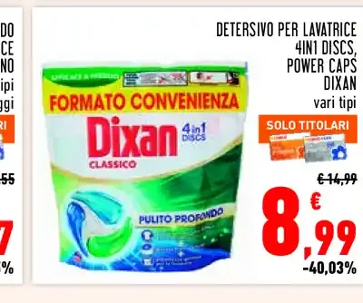 Detersivo per lavatrice Dixan