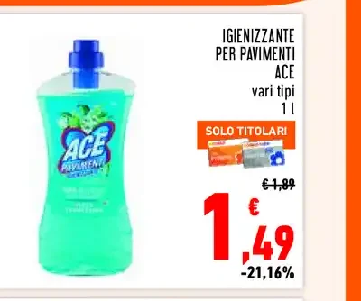 Igienizzante per pavimenti Ace