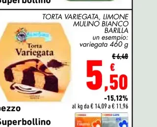 Torta variegata limone mirtillo bianco Barilla