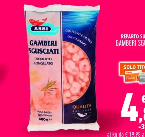 Gamberi sgusciati Arbi