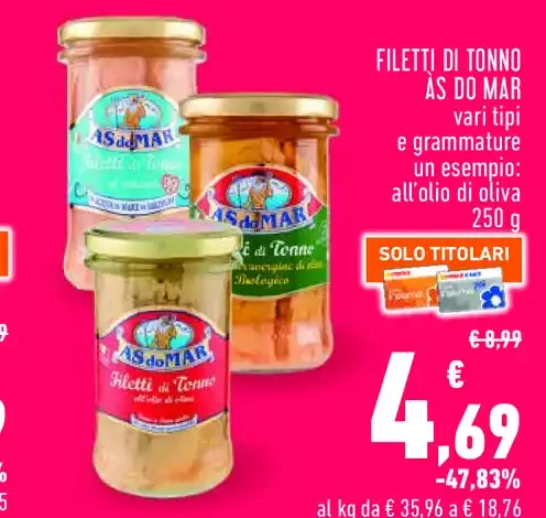 Filetti di tonno Asdomar