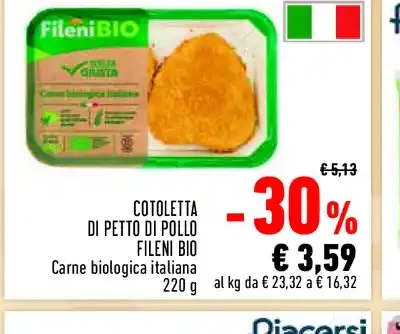 Cotoletta di petto di pollo biologica