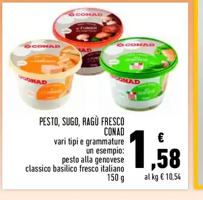 Pesto, sugo e ragù fresco Conad