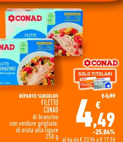Filetto di branzino Conad