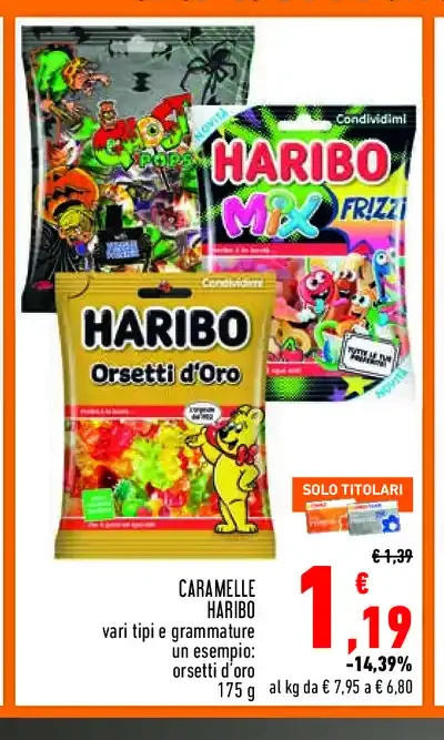 Caramelle Haribo Orsetti d'oro