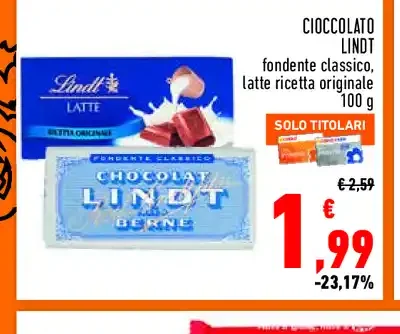 Cioccolato Lindt