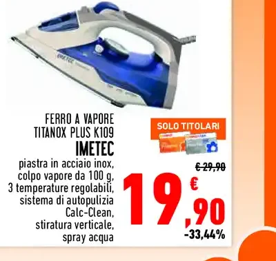 Ferro a vapore Titanox Plus