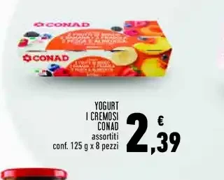 Yogurt cremosi assortiti