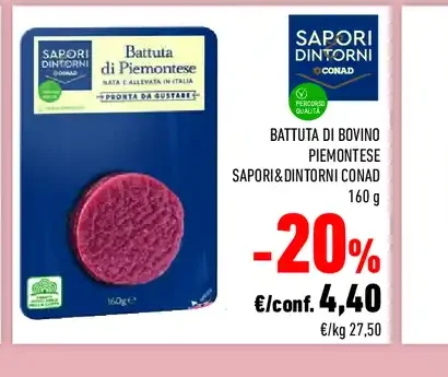 Battuta di bovino piemontese Sapori&Intorni Conad