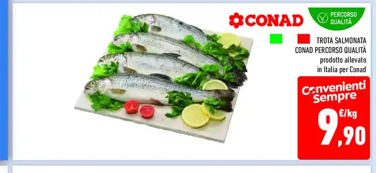 Trota salmonata Conad Percorso Qualità